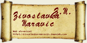 Živoslavka Maravić vizit kartica